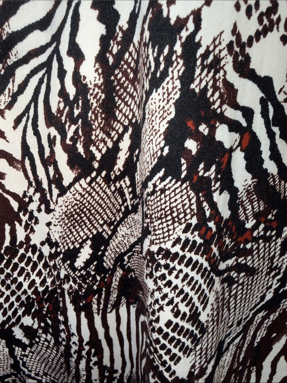 Magazine Snake Print Black Brown & White Short-Sleeve Wedding Guest Dress 👗 - Picture 2 of 7